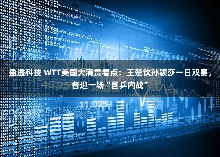 盈透科技 WTT美国大满贯看点：王楚钦孙颖莎一日双赛，各迎一场“国乒内战”